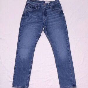 Wrangler Athletic Fit Straight Blue Stretch Denim Men's Jeans